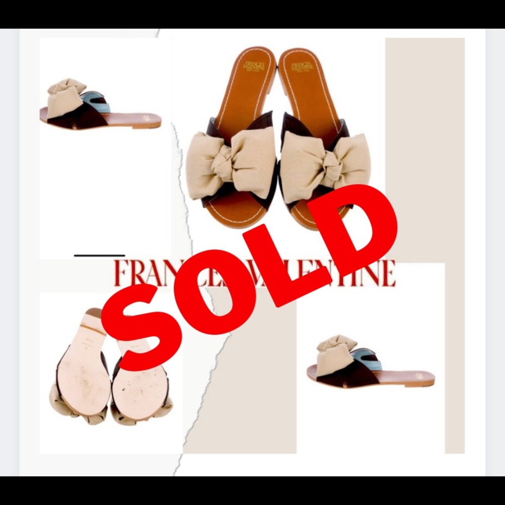 Frances Valentine Bow accents slides